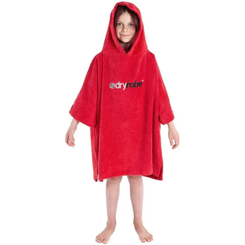 Dryrobe Kids Organic Cotton Towel Robe V3 Small 10-13 Years Red-4